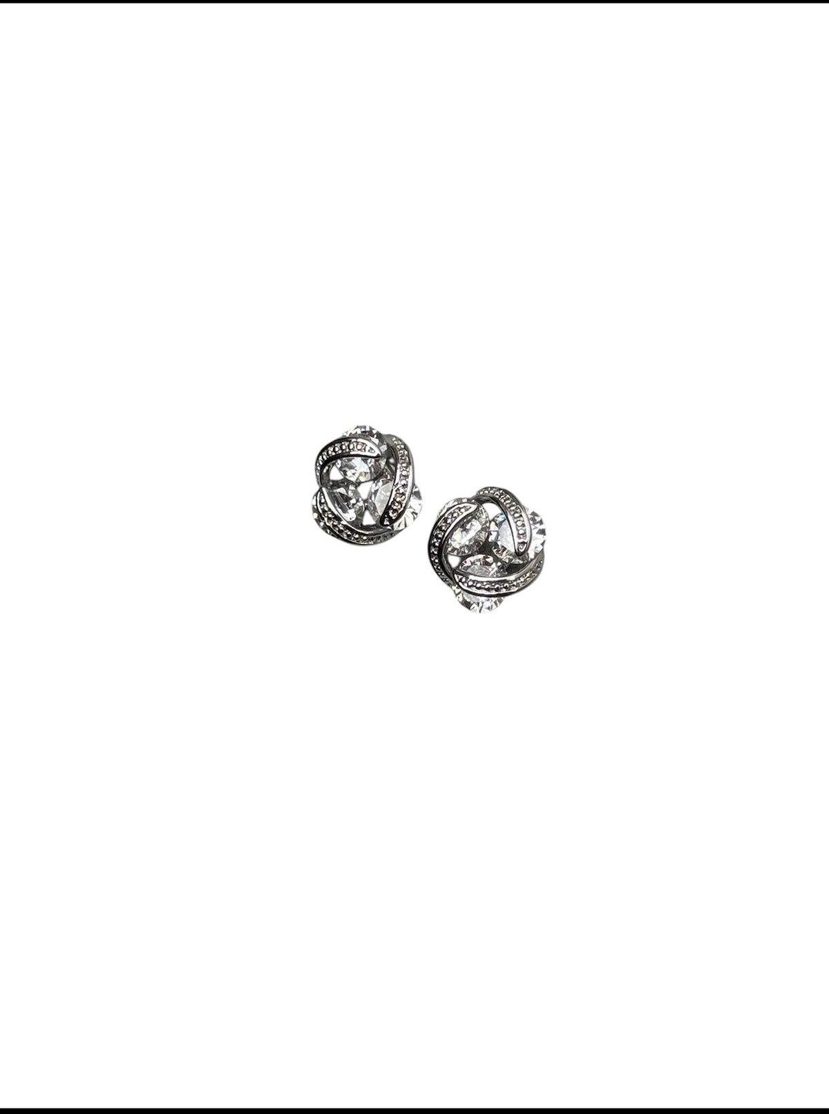 Orecchini a Lobo "Love Knot" in Argento e Zirconia Cubica