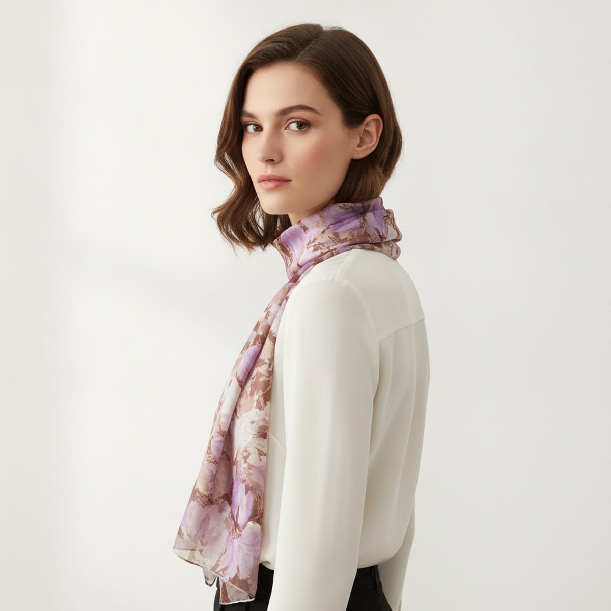 Foulard Laura Biagiotti Floreale Multicolore in Seta
