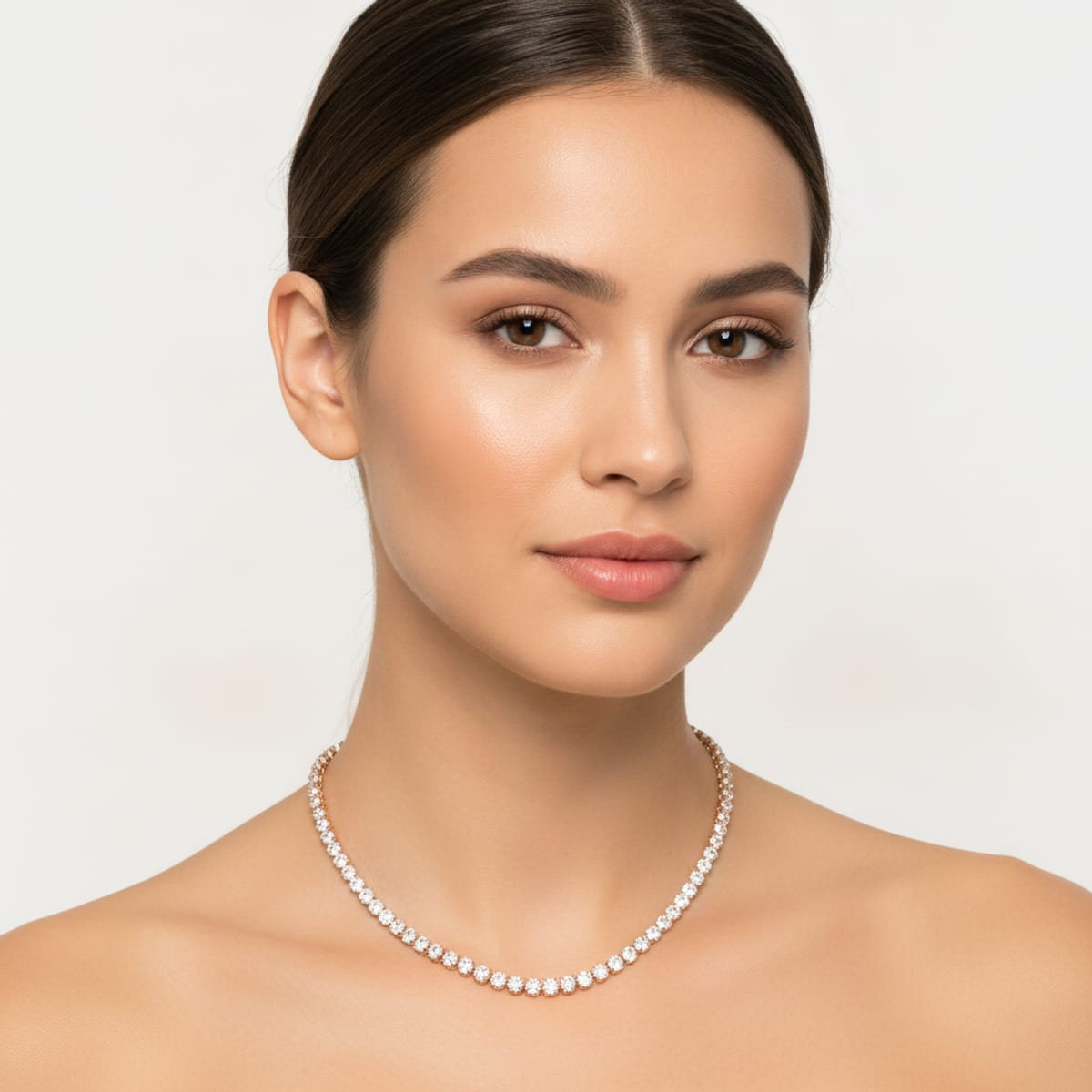 Collana Tennis con Zirconi Bianchi Effetto Diamante - Made in Italy