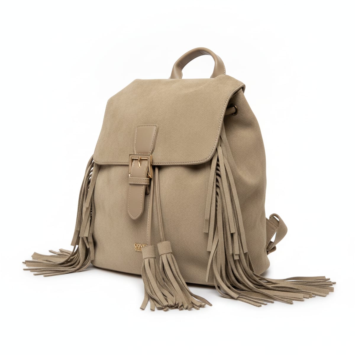 Zaino Donna Coveri Collection in Ecopelle Scamosciata con Frange