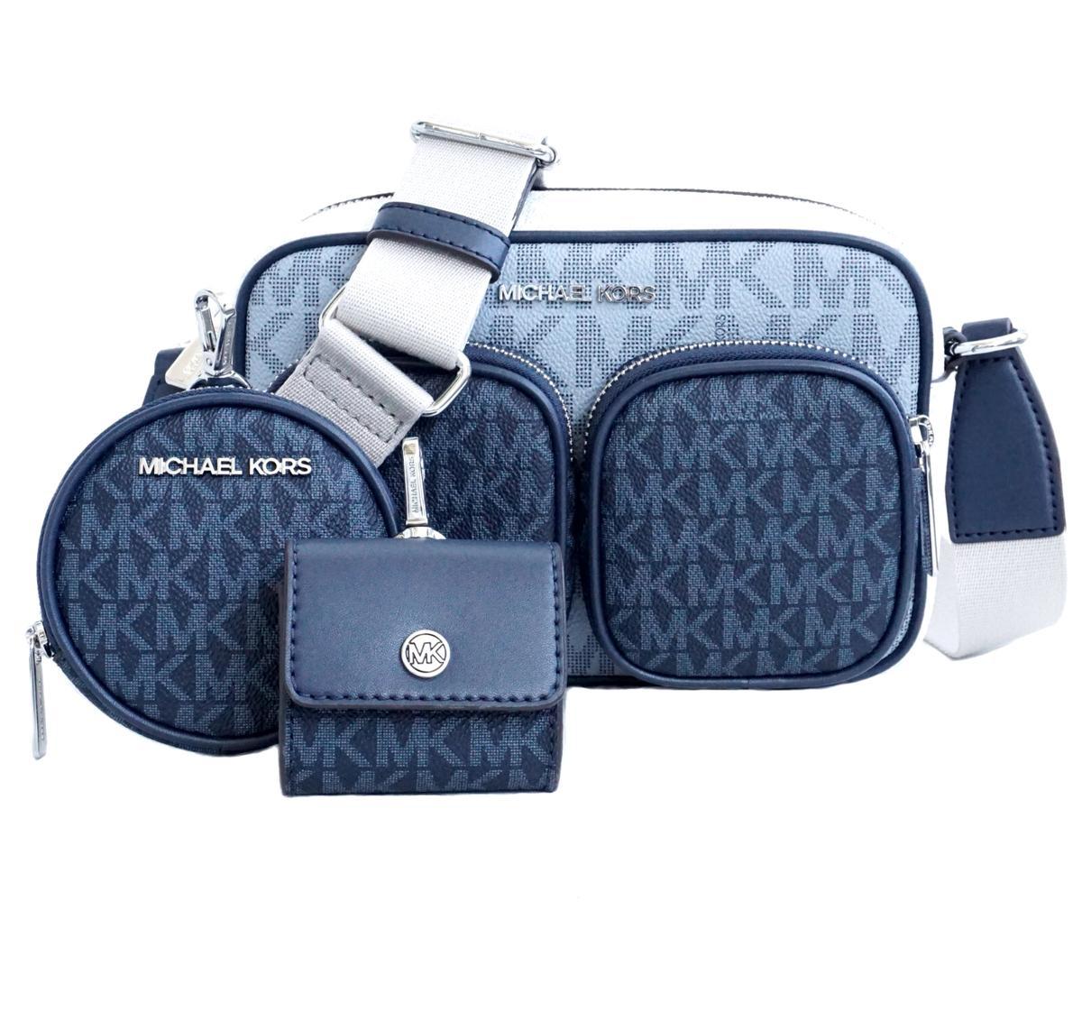 BORSA MULTIPOCKET MICHAEL KORS – MONOGRAM BLU