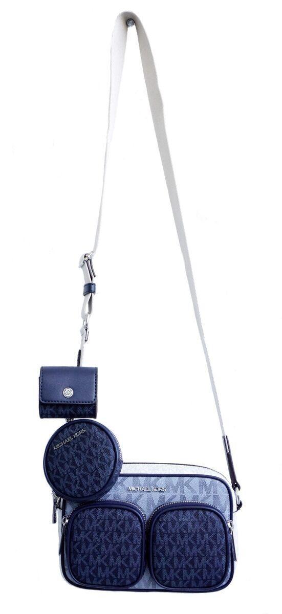 BORSA MULTIPOCKET MICHAEL KORS – MONOGRAM BLU